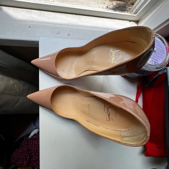 Louboutin 100mm patent leather heels - Picture 10 of 13